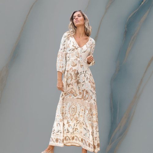 ColeandSkye | Gloria Organic Floral Maxi Dress