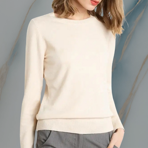 ColeandSkye | Women's Classic O-Neck Merino Wool Sweater