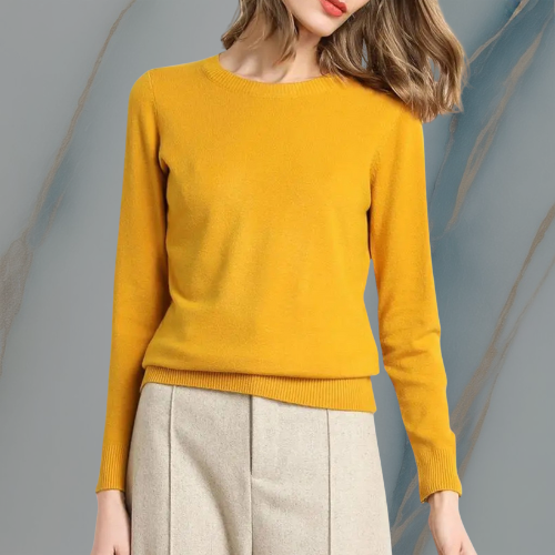 ColeandSkye | Women's Classic O-Neck Merino Wool Sweater