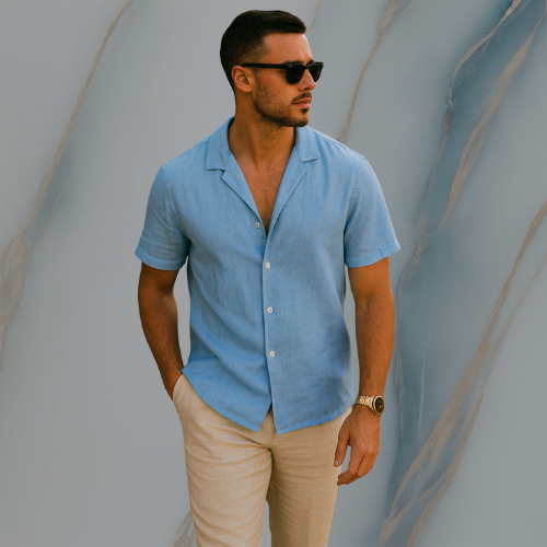 ColeandSkye | Santorini Linen Shirt Relaxed Fit for Men