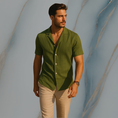 ColeandSkye | Santorini Linen Shirt Relaxed Fit for Men