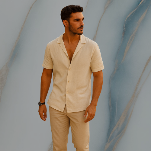 ColeandSkye | Santorini Linen Shirt Relaxed Fit for Men