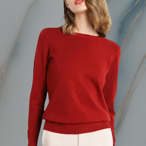 ColeandSkye | Women's Classic O-Neck Merino Wool Sweater