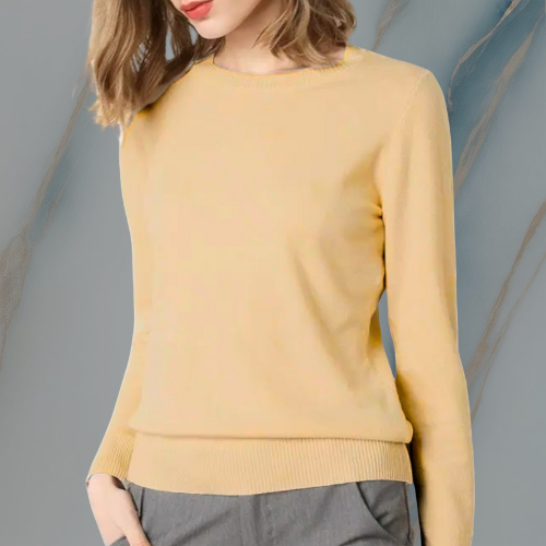 ColeandSkye | Women's Classic O-Neck Merino Wool Sweater