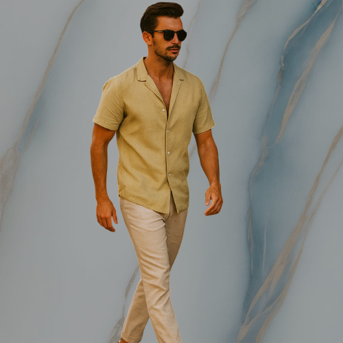 ColeandSkye | Santorini Linen Shirt Relaxed Fit for Men
