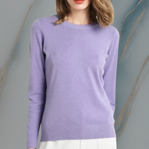 ColeandSkye | Women's Classic O-Neck Merino Wool Sweater