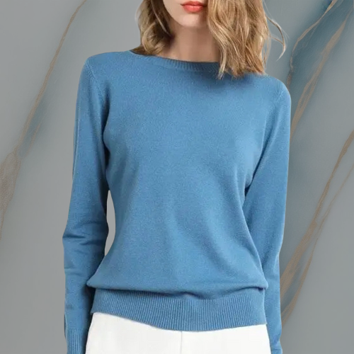 ColeandSkye | Women's Classic O-Neck Merino Wool Sweater